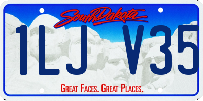SD license plate 1LJV35