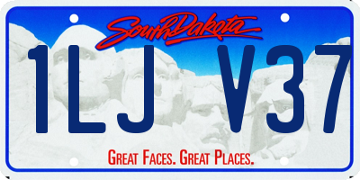 SD license plate 1LJV37