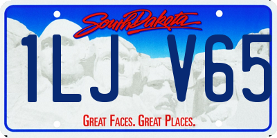SD license plate 1LJV65