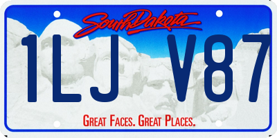 SD license plate 1LJV87