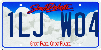 SD license plate 1LJW04