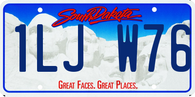 SD license plate 1LJW76