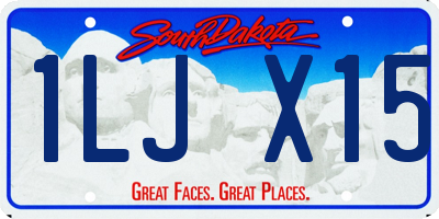 SD license plate 1LJX15