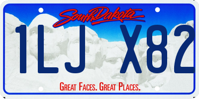 SD license plate 1LJX82