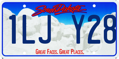SD license plate 1LJY28