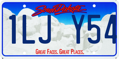 SD license plate 1LJY54
