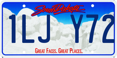 SD license plate 1LJY72