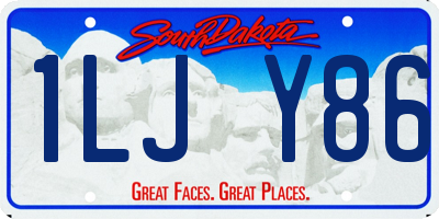 SD license plate 1LJY86