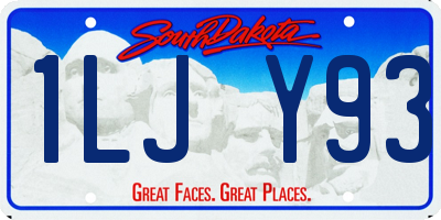 SD license plate 1LJY93