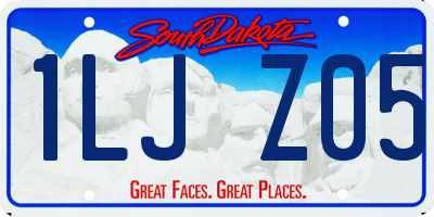 SD license plate 1LJZ05