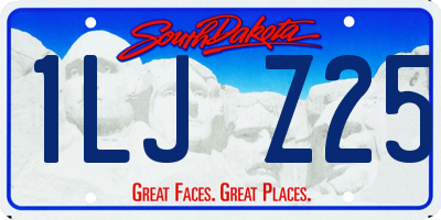SD license plate 1LJZ25
