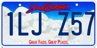 SD license plate 1LJZ57