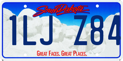 SD license plate 1LJZ84