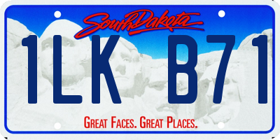 SD license plate 1LKB71