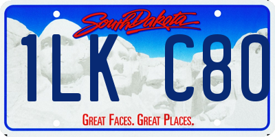 SD license plate 1LKC80