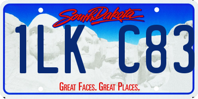 SD license plate 1LKC83