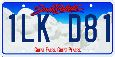 SD license plate 1LKD81