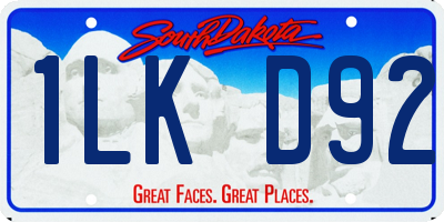 SD license plate 1LKD92
