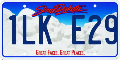 SD license plate 1LKE29