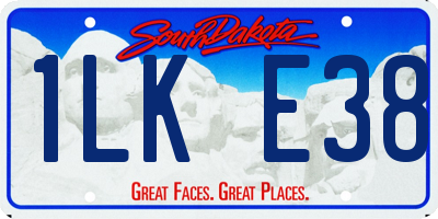 SD license plate 1LKE38