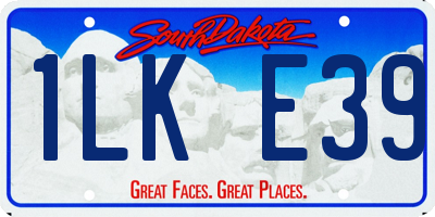 SD license plate 1LKE39