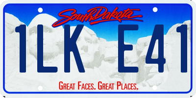 SD license plate 1LKE41