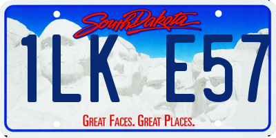 SD license plate 1LKE57