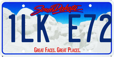 SD license plate 1LKE72