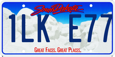 SD license plate 1LKE77