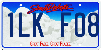 SD license plate 1LKF08