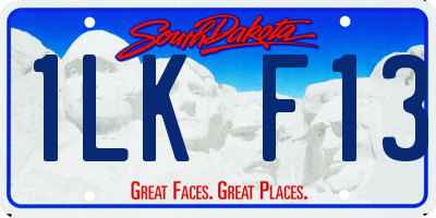 SD license plate 1LKF13