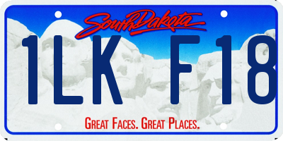 SD license plate 1LKF18
