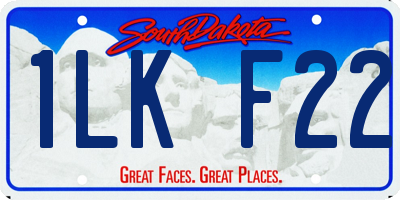 SD license plate 1LKF22