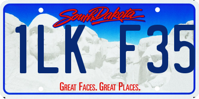 SD license plate 1LKF35