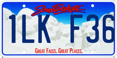 SD license plate 1LKF36
