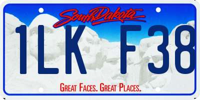 SD license plate 1LKF38