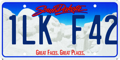 SD license plate 1LKF42