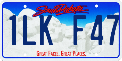 SD license plate 1LKF47