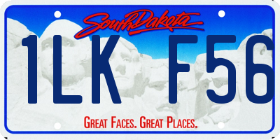 SD license plate 1LKF56
