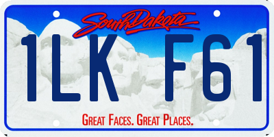 SD license plate 1LKF61
