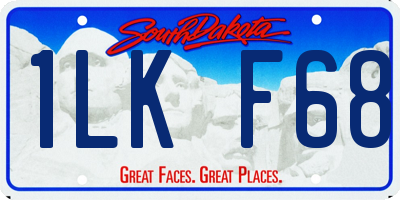 SD license plate 1LKF68
