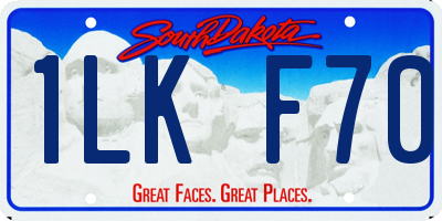 SD license plate 1LKF70