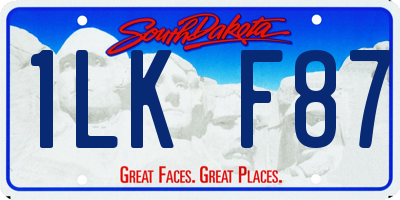 SD license plate 1LKF87