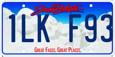 SD license plate 1LKF93