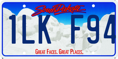 SD license plate 1LKF94