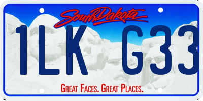SD license plate 1LKG33
