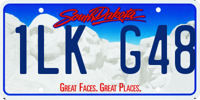 SD license plate 1LKG48