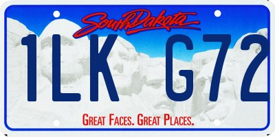 SD license plate 1LKG72