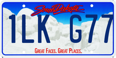 SD license plate 1LKG77