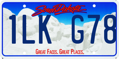 SD license plate 1LKG78